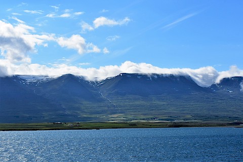 Flat flood basalts and through valleys near Akureyri/Iceland (2017)