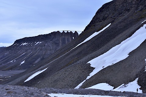 Recent moraine near Longyaerbyen on Spitzbergen/Norway (2017)