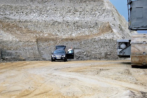 The biggest clay stockpile of Brandenburg in the opencast mine Welzow (2009)