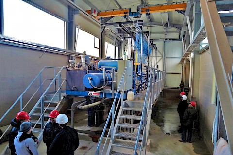 Big membrane filter press in a heated press facility (2013)