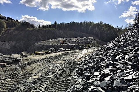 Mining of Phycodes Slate close to Gera/Thuringia (2018)